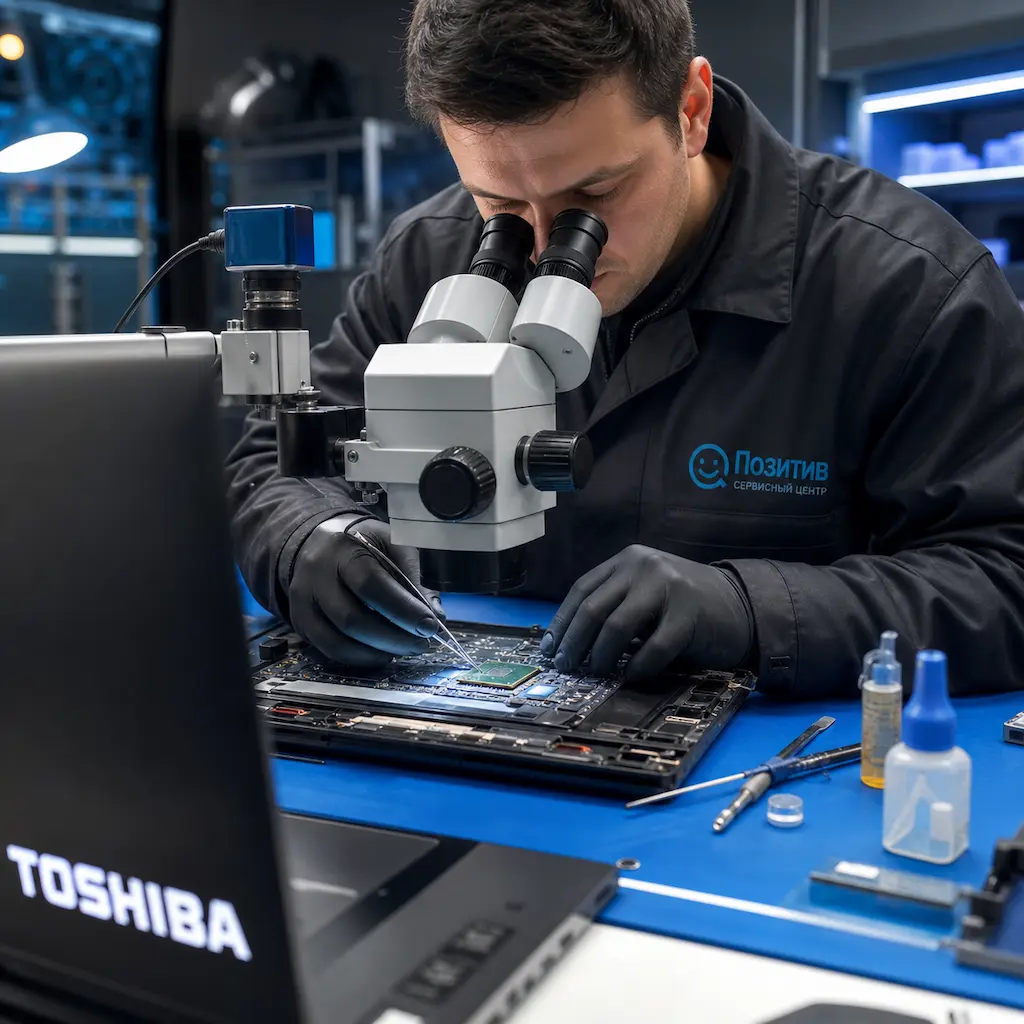 Замена видеокарты ноутбука Toshiba в Ялте