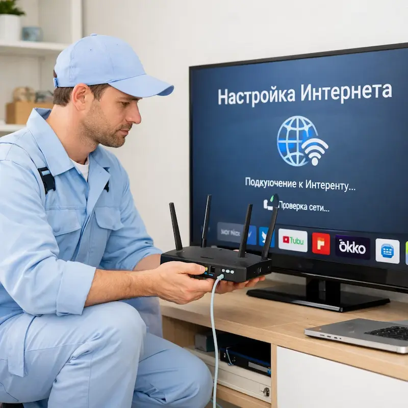 Настройка интернета на телевизоре в Ялте