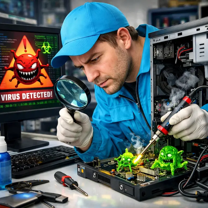 Вылечить компьютерный вирус в Ялте